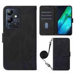 For Infinix Note 12i 2023 / G85 Crossbody 3D Embossed Flip Leather Phone Case(Black)