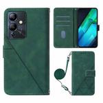 For Infinix Note 12i 2023 / G85 Crossbody 3D Embossed Flip Leather Phone Case(Dark Green)