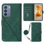 For Infinix Zero 5G 2023 / T781 Crossbody 3D Embossed Flip Leather Phone Case(Dark Green)