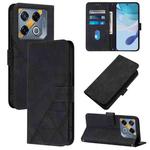 For Infinix GT 20 Pro-X6871 Crossbody 3D Embossed Flip Leather Phone Case(Black)