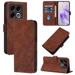 For Infinix Note 40 5G Crossbody 3D Embossed Flip Leather Phone Case(Brown)