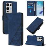 For Infinix Note 50s Crossbody 3D Embossed Flip Leather Phone Case(Blue)