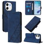 For Tecno Spark 30 5G / Pova 6 Neo 5G Crossbody 3D Embossed Flip Leather Phone Case(Blue)