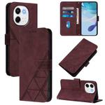 For Tecno Spark 30 5G / Pova 6 Neo 5G Crossbody 3D Embossed Flip Leather Phone Case(Wine Red)