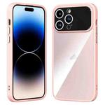 For iPhone 15 Pro Max Large Window Acrylic + TPU Phone Case(Light Pink)
