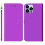 For iPhone 15 Pro Max Imitated Mirror Surface Leather Phone Case(Purple)