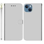 For iPhone 15 Plus Imitated Mirror Surface Leather Phone Case(Silver)