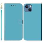 For iPhone 15 Imitated Mirror Surface Leather Phone Case(Blue)