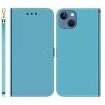 For iPhone 14 Imitated Mirror Surface Leather Phone Case(Blue)