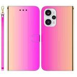 For Xiaomi Poco F5/Redmi Note 12 Turbo Imitated Mirror Surface Leather Phone Case(Gradient Color)