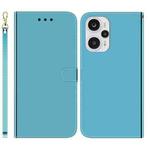 For Xiaomi Poco F5/Redmi Note 12 Turbo Imitated Mirror Surface Leather Phone Case(Blue)