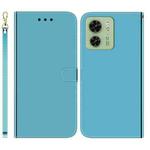For Motorola Edge 40 Imitated Mirror Surface Leather Phone Case(Blue)