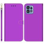 For Motorola Edge 40 Pro Imitated Mirror Surface Leather Phone Case(Purple)