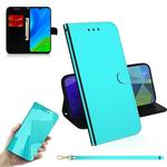 For Huawei P Smart 2020 Lmitated Mirror Surface Horizontal Flip Leather Case with Holder & Card Slots & Wallet & Lanyard(Mint Green)