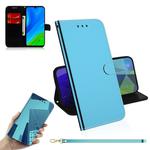 For Huawei P Smart 2020 Lmitated Mirror Surface Horizontal Flip Leather Case with Holder & Card Slots & Wallet & Lanyard(Blue)