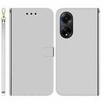 For OPPO A98 5G / F23 5G India Imitated Mirror Surface Leather Phone Case(Silver)