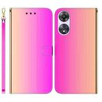 For OPPO A58 4G Imitated Mirror Surface Leather Phone Case(Gradient Color)