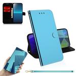 For Sony Xperia L4 Lmitated Mirror Surface Horizontal Flip Leather Case with Holder & Card Slots & Wallet & Lanyard(Blue)