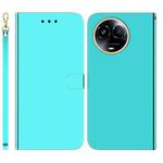 For Realme 11 5G Global Imitated Mirror Surface Leather Phone Case(Mint Green)