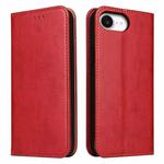 For iPhone 16e Fierre Shann PU Genuine Leather Texture Phone Case(Red)
