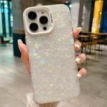 For iPhone 15 Pro IMD Shell Texture TPU + Acrylic Phone Case(White)