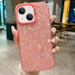 For iPhone 14 IMD Shell Texture TPU + Acrylic Phone Case(Pink)