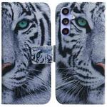 For Samsung Galaxy S23 FE 5G Coloured Drawing Flip Leather Phone Case(Tiger)