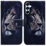 For Samsung Galaxy M34 5G/F34 5G Coloured Drawing Flip Leather Phone Case(Lion)