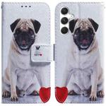 For Samsung Galaxy S24+ 5G Coloured Drawing Flip Leather Phone Case(Pug)