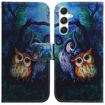 For Samsung Galaxy S24 5G Coloured Drawing Flip Leather Phone Case(Oil Painting Owl)