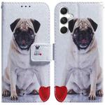 For Samsung Galaxy S24 5G Coloured Drawing Flip Leather Phone Case(Pug)