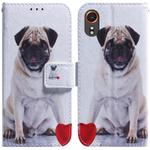 For Samsung Galaxy Xcover7 Coloured Drawing Flip Leather Phone Case(Pug)