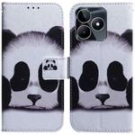 For Realme C53 / Narzo N53 Coloured Drawing Flip Leather Phone Case(Panda)