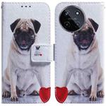 For Realme 11 4G Global Coloured Drawing Flip Leather Phone Case(Pug)