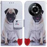 For Realme 11 5G/Narzo 60 India Version Coloured Drawing Flip Leather Phone Case(Pug)