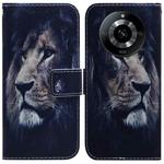 For Realme 11 5G/Narzo 60 India Version Coloured Drawing Flip Leather Phone Case(Lion)