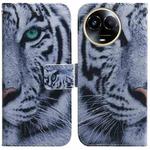 For Realme 11 5G Global Coloured Drawing Flip Leather Phone Case(Tiger)