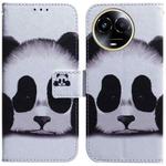 For Realme 11 5G Global Coloured Drawing Flip Leather Phone Case(Panda)