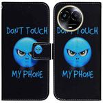 For Realme 11 5G Global Coloured Drawing Flip Leather Phone Case(Anger)
