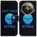 For Realme 12 Pro+ Global Coloured Drawing Flip Leather Phone Case(Anger)