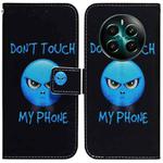 For Realme 12+ Coloured Drawing Flip Leather Phone Case(Anger)