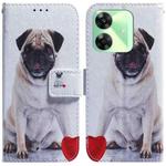 For Realme C61 / C63 / Note 60 Coloured Drawing Flip Leather Phone Case(Pug)