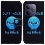 For Realme GT 6 / GT 6T / GT Neo6 Coloured Drawing Flip Leather Phone Case(Anger)