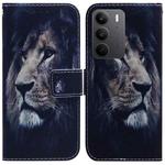 For Realme C75 Coloured Drawing Flip Leather Phone Case(Lion)