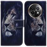 For Realme 13+ Global Coloured Drawing Flip Leather Phone Case(Lion)