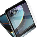 For Motorola Moto Razr 40 Ultra 1 Sets imak Integrated Lens Film + Glass Rear Screen Sticker