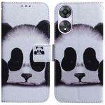 For OPPO A78 4G Coloured Drawing Flip Leather Phone Case(Panda)