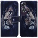 For OPPO A60 4G Coloured Drawing Flip Leather Phone Case(Lion)