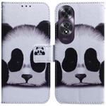 For OPPO A60 4G Coloured Drawing Flip Leather Phone Case(Panda)