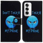 For OPPO Reno12 5G Global Coloured Drawing Flip Leather Phone Case(Anger)